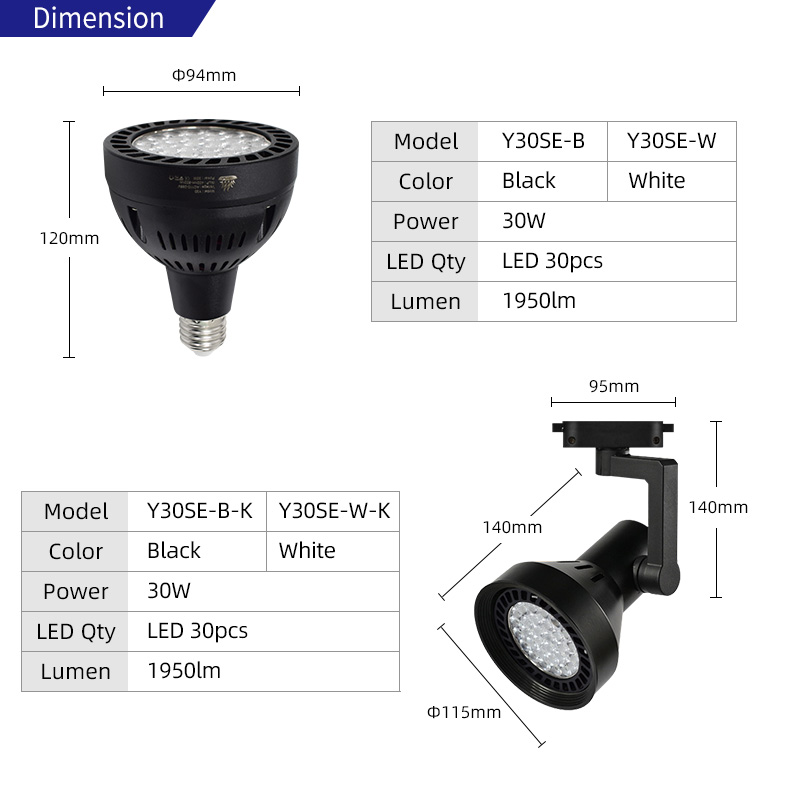 Led Grow Light - Y30SE Полный спектр алюминиевых светодиодных лампочек